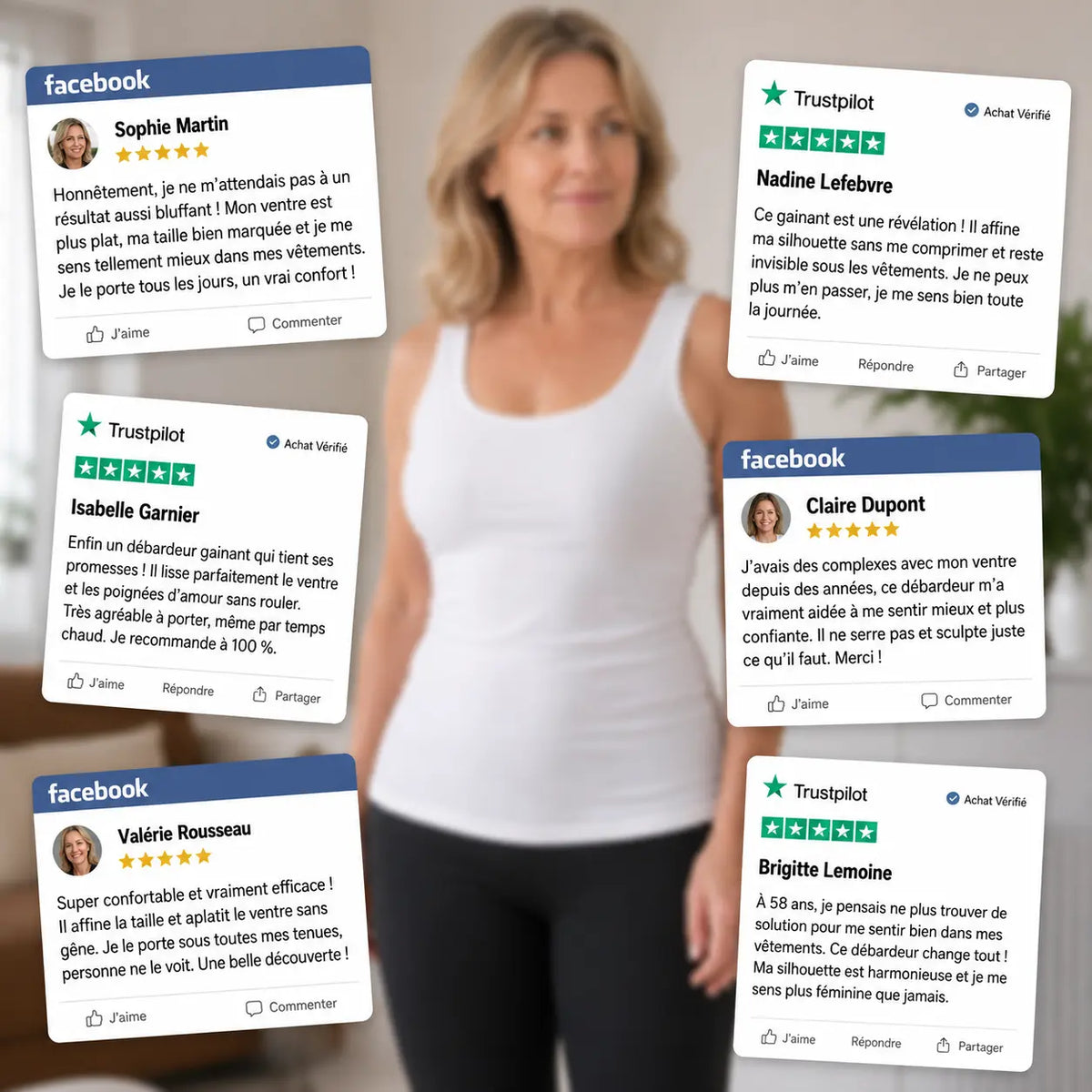 Cami Confort™ — Débardeur à maintien intégré